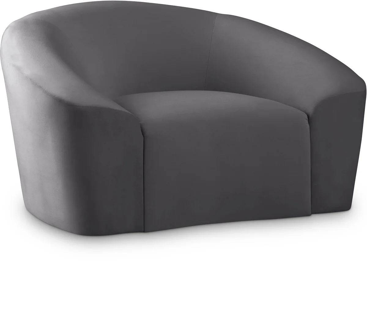 Riley - Velvet Chair - Gray