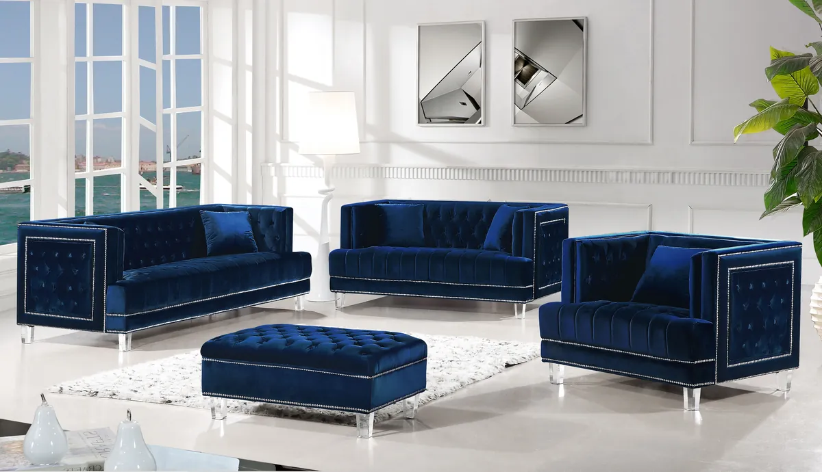 Lucas - Loveseat - Navy