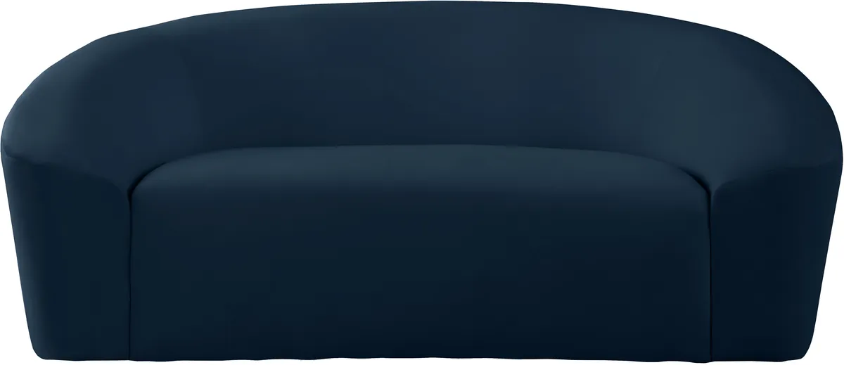Riley - Velvet Loveseat - Navy