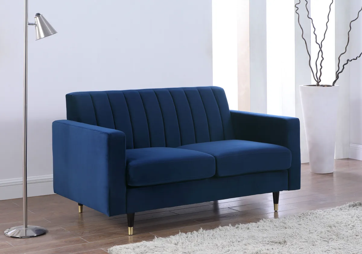 Lola - Loveseat - Navy - View 2