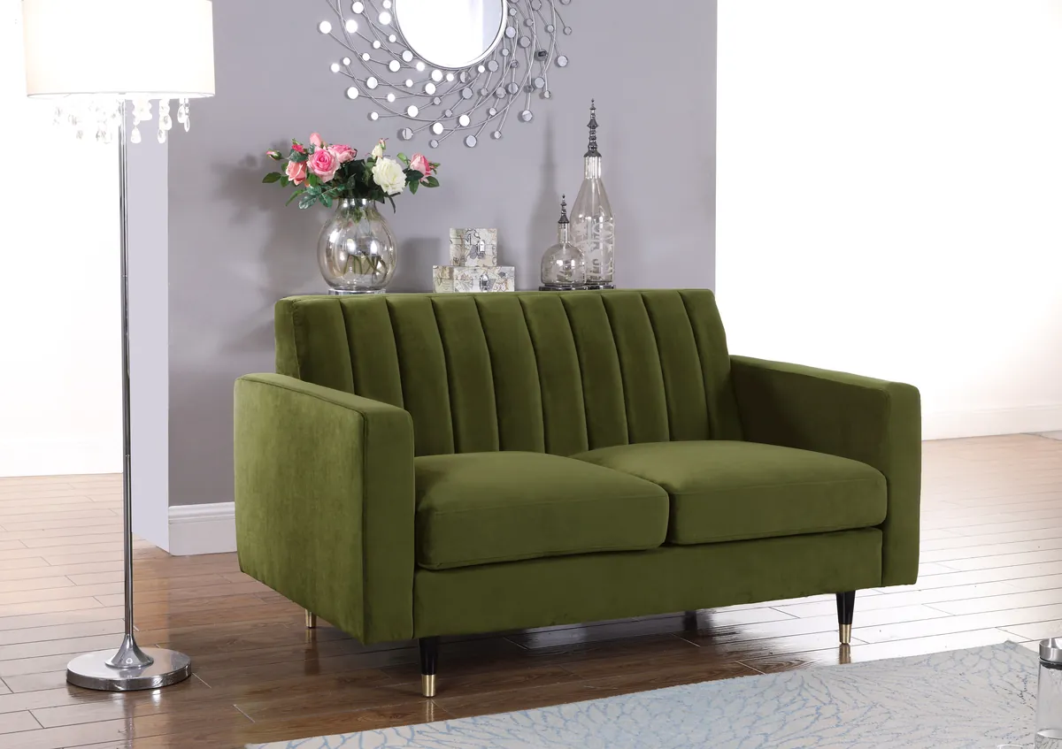 Lola - Loveseat - Olive - View 2