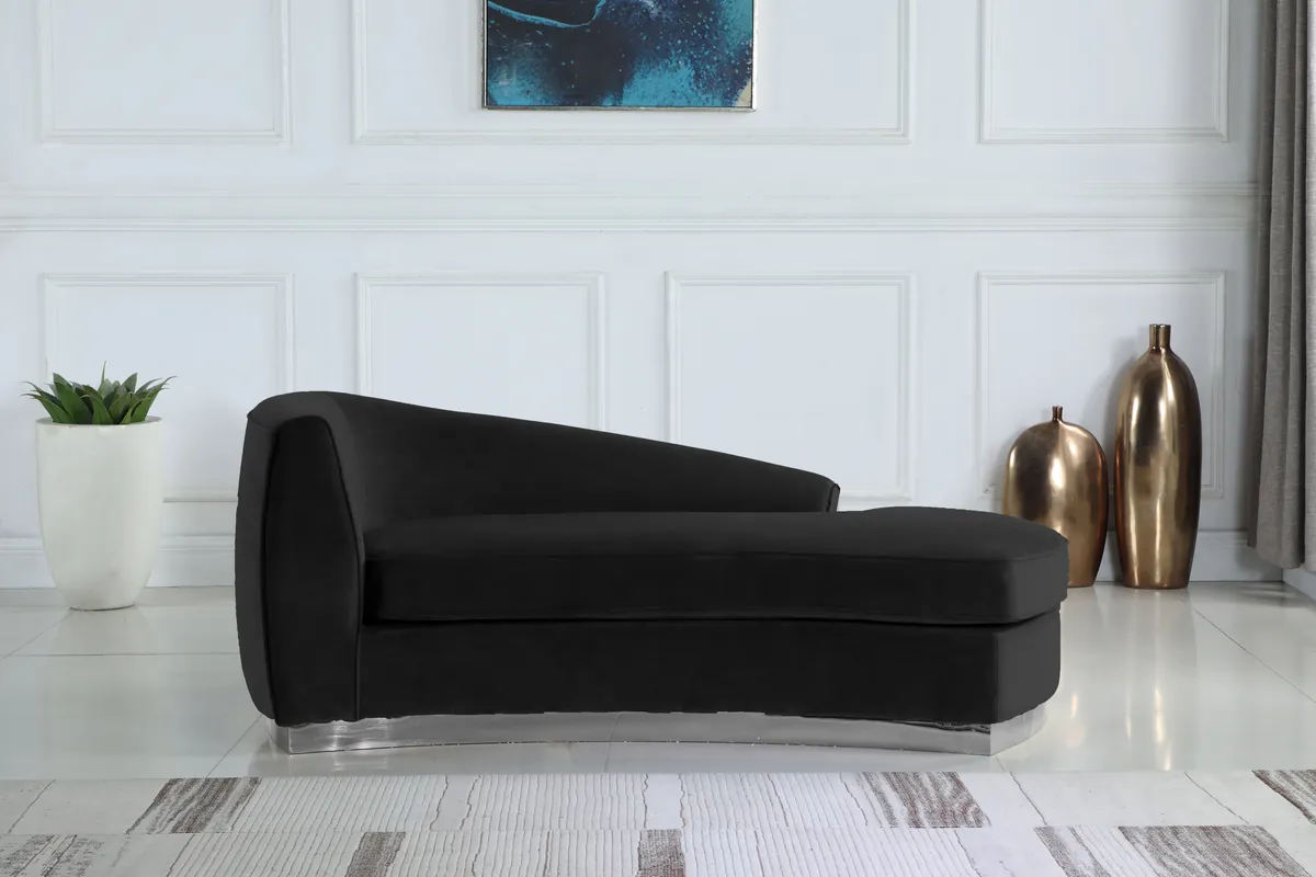 Julian - Chaise - Black - View 2