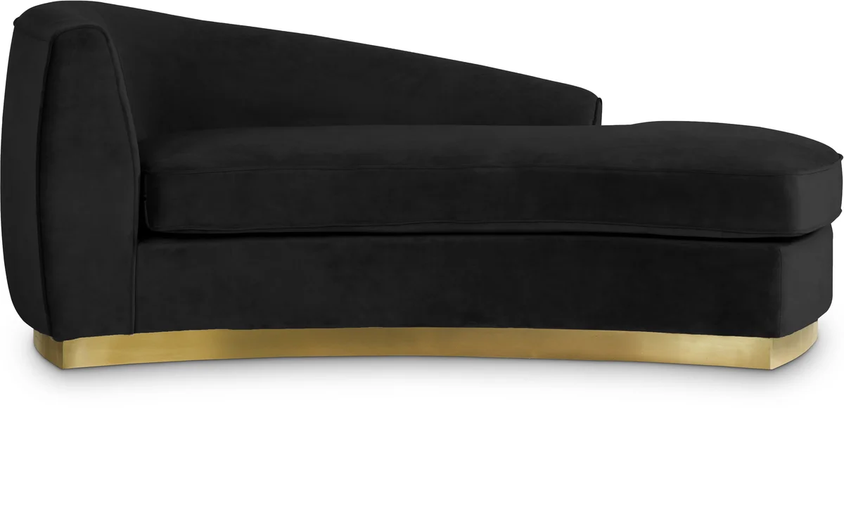 Julian - Chaise - Black - Fabric