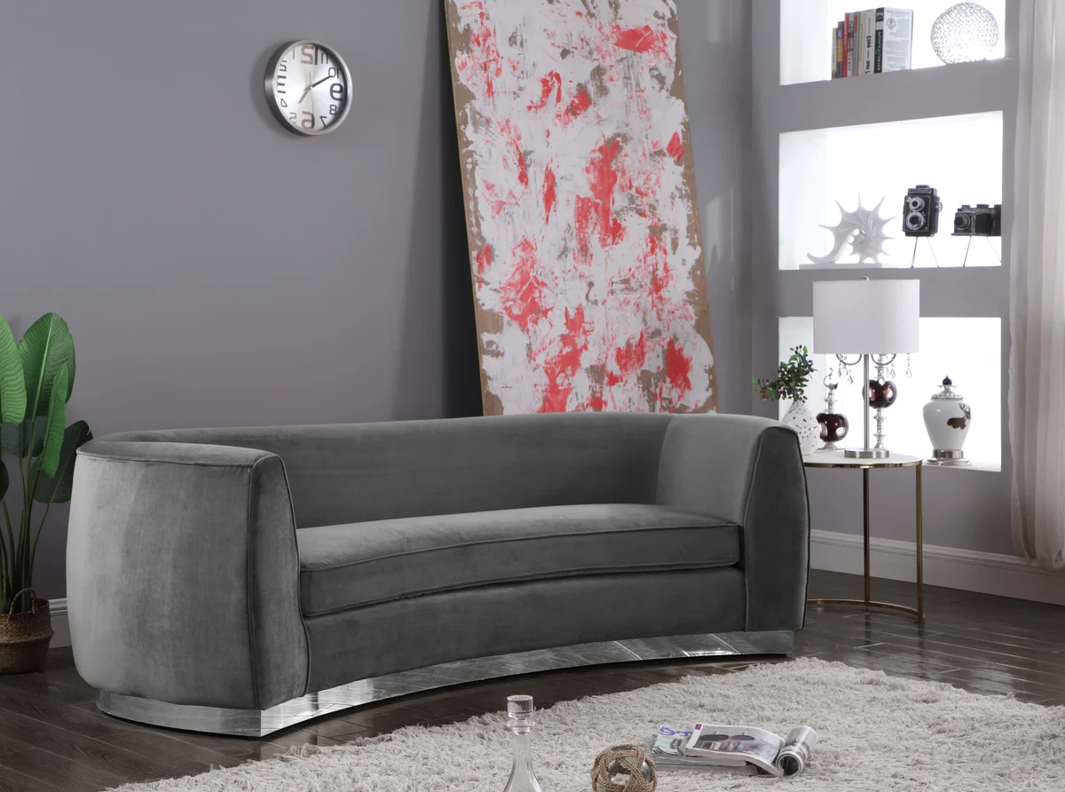Julian - Sofa - Gray - Fabric - View 2
