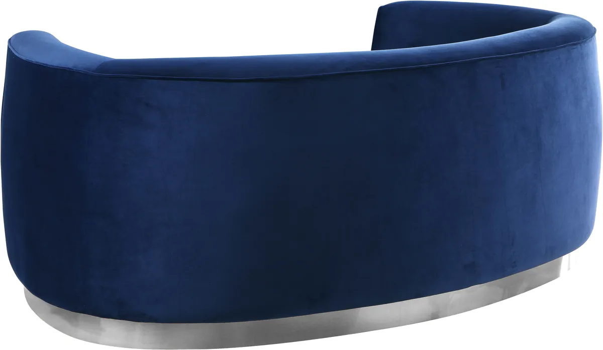 Julian - Loveseat - Navy - Fabric.
