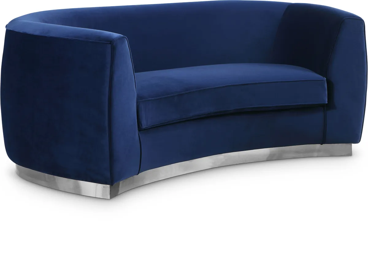 Julian - Loveseat - Navy - Fabric.