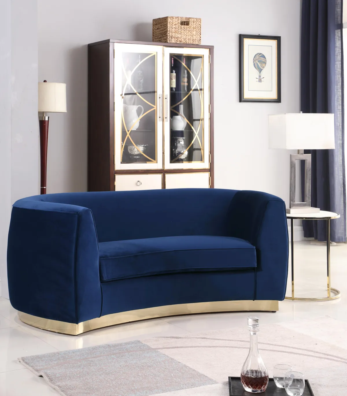 Julian - Loveseat - Navy - View 2