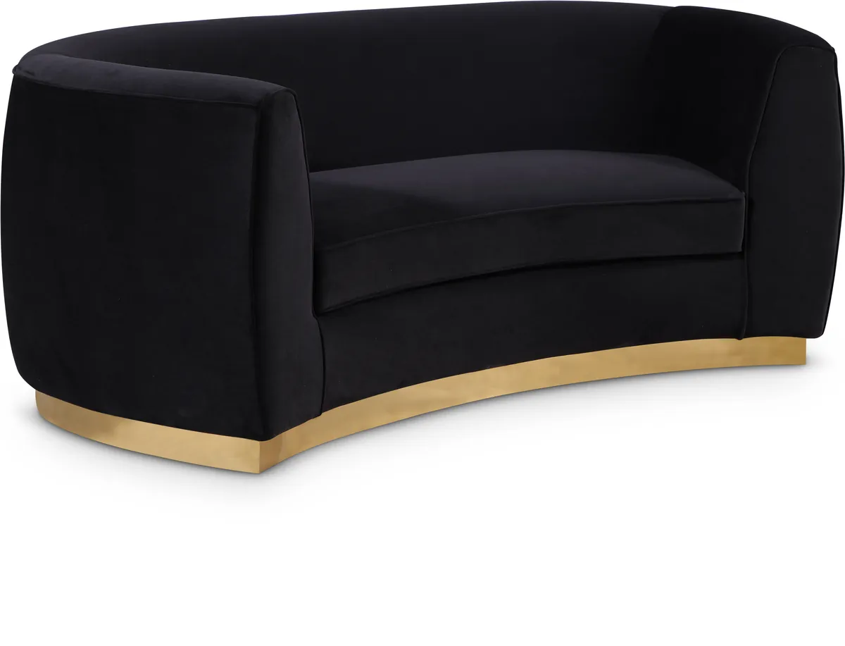 Julian - Loveseat - Black - Fabric