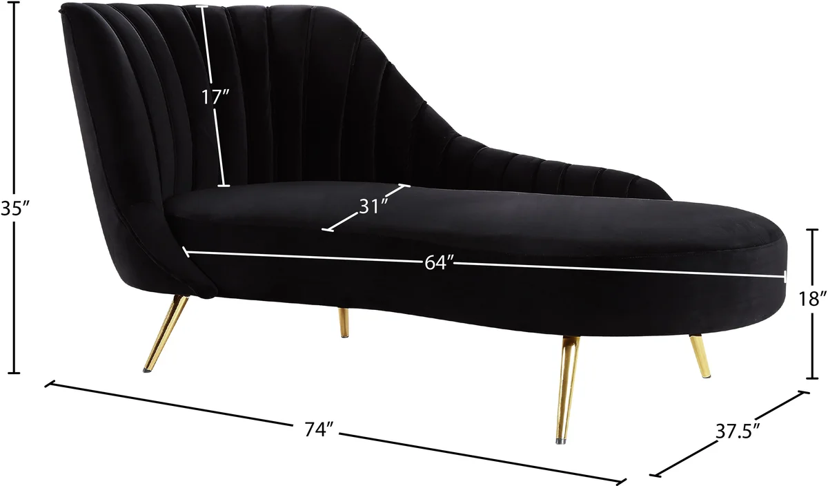Margo - Chaise - Black