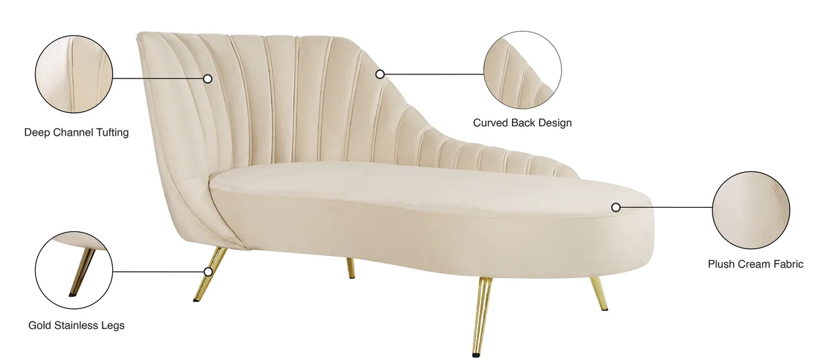 Margo - Chaise - Cream