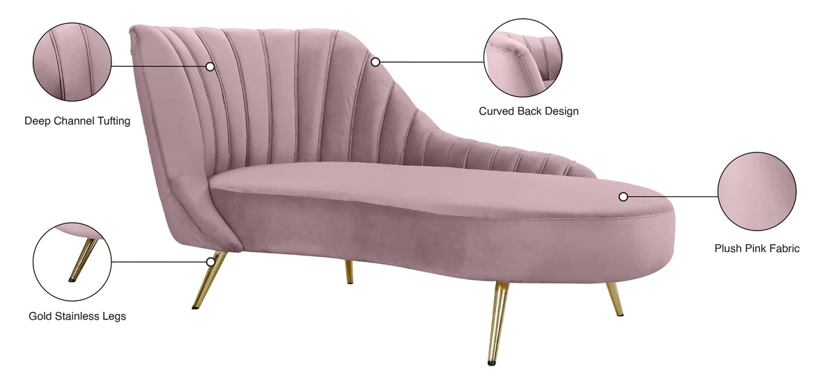 Margo - Chaise - Pink