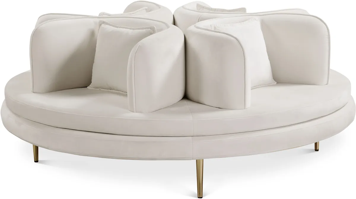 Circlet - Round Sofa Settee - Cream