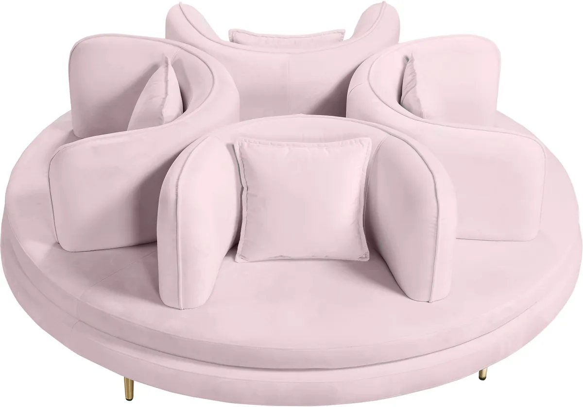 Circlet - Round Sofa Settee - PInk