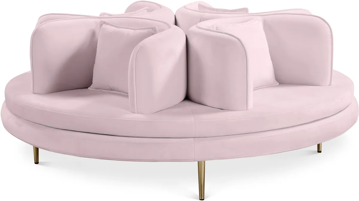 Circlet - Round Sofa Settee - PInk