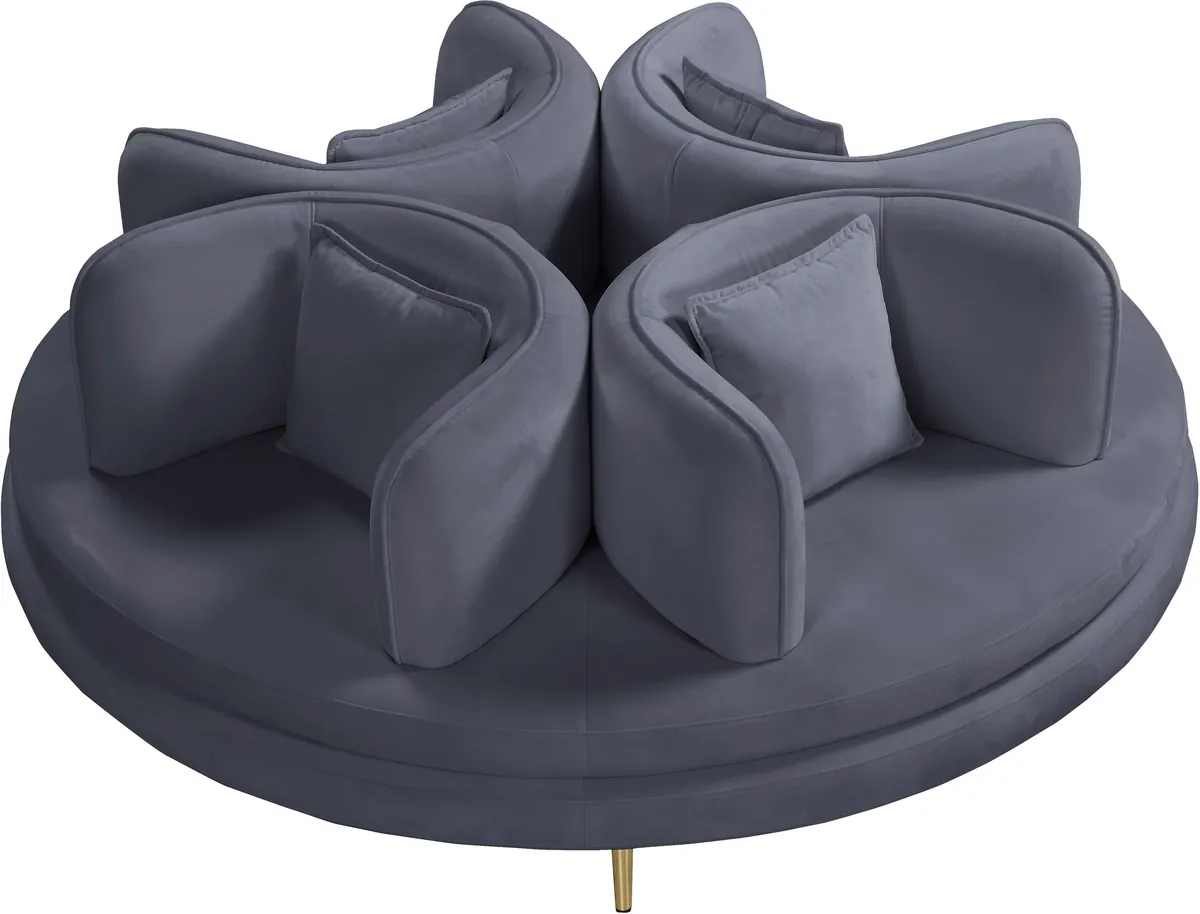 Circlet - Round Sofa Settee - Gray
