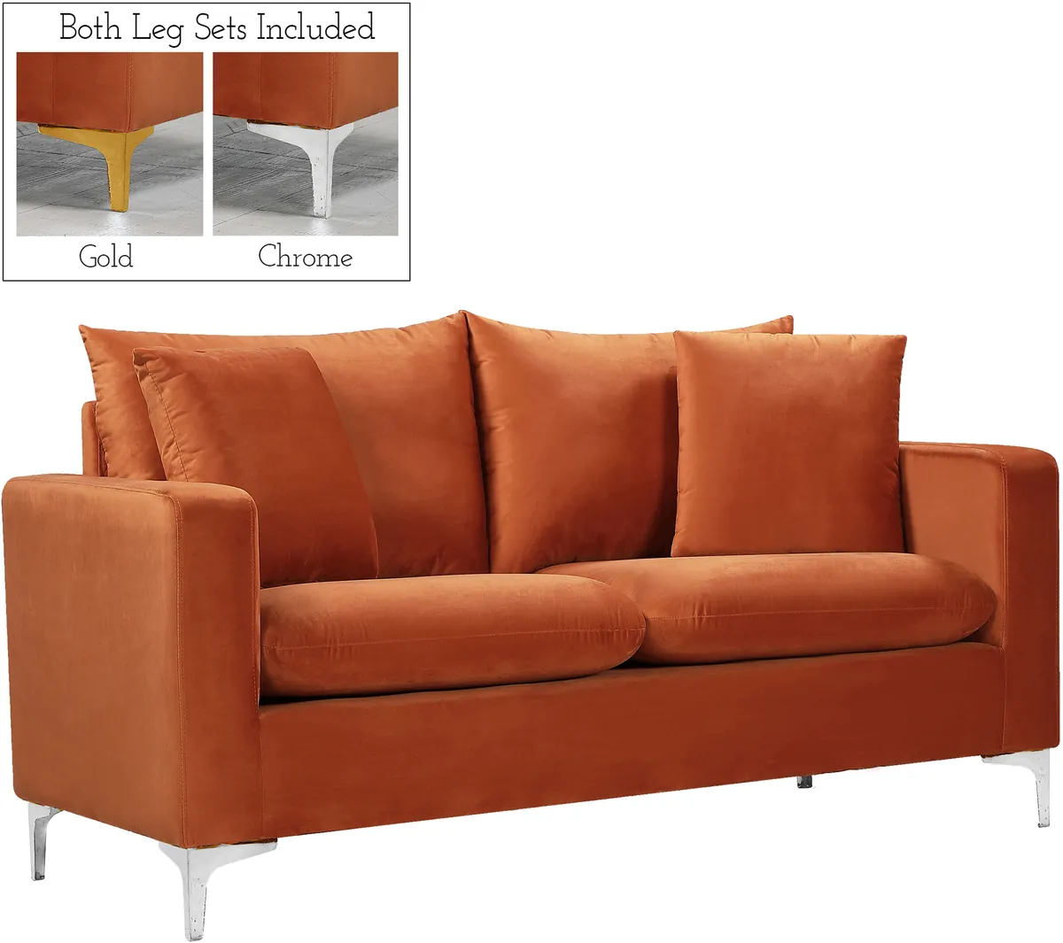 Naomi - Loveseat - Cognac - View 2