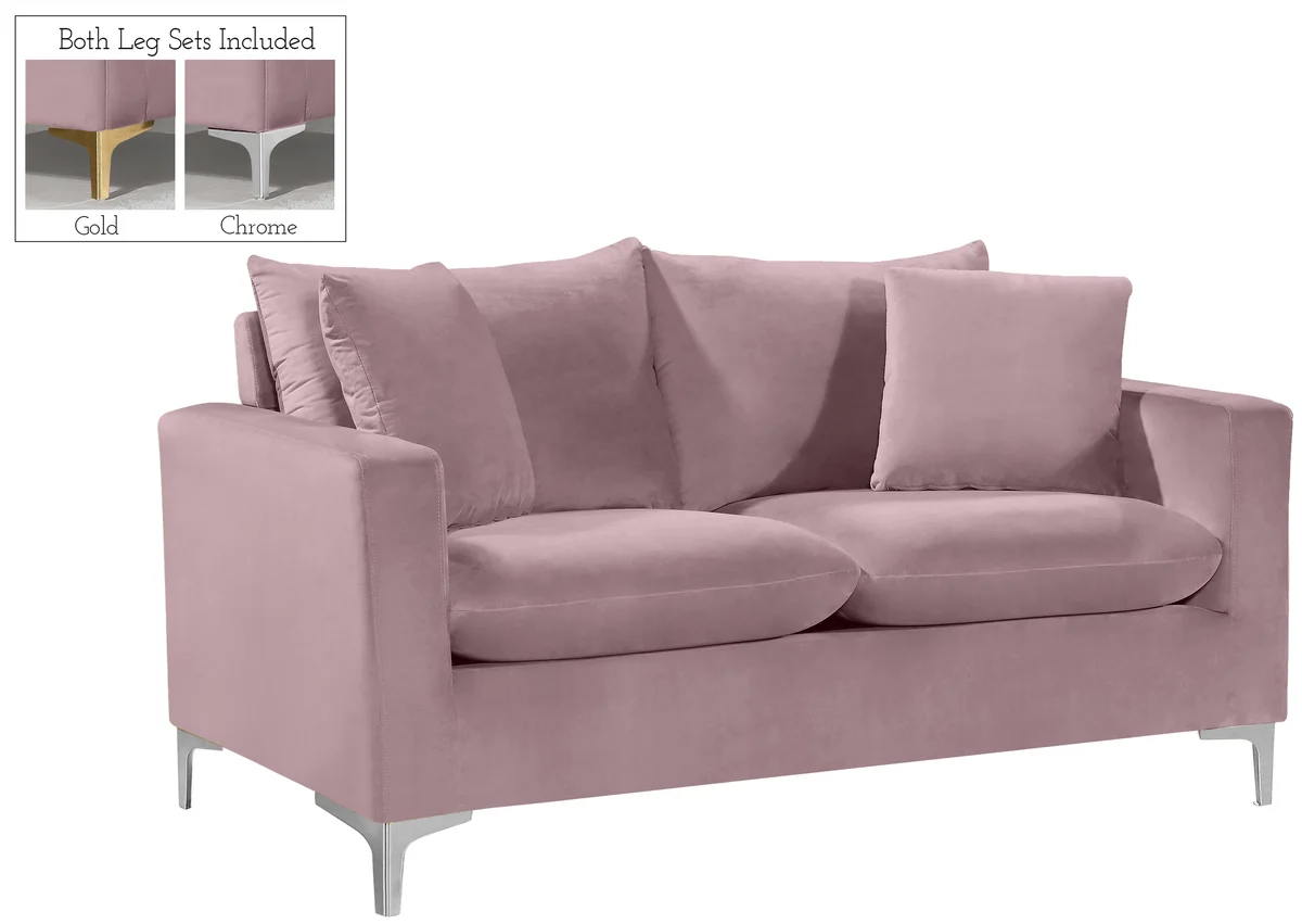 Naomi - Loveseat - Pink - View 2