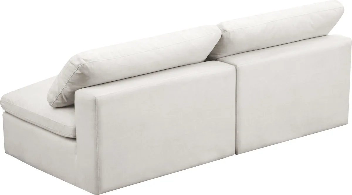 Cozy - 2 Seat Modular Armless Sofa - Cream