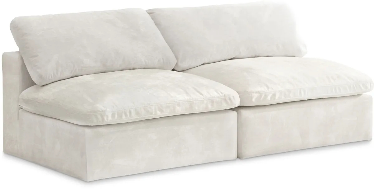 Cozy - 2 Seat Modular Armless Sofa - Cream