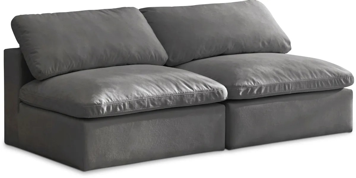 Cozy - 2 Seat Modular Armless Sofa - Gray