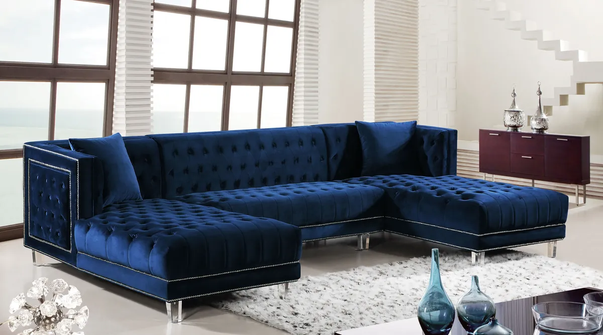 Moda - 3 Piece Sectional - Navy - View 2