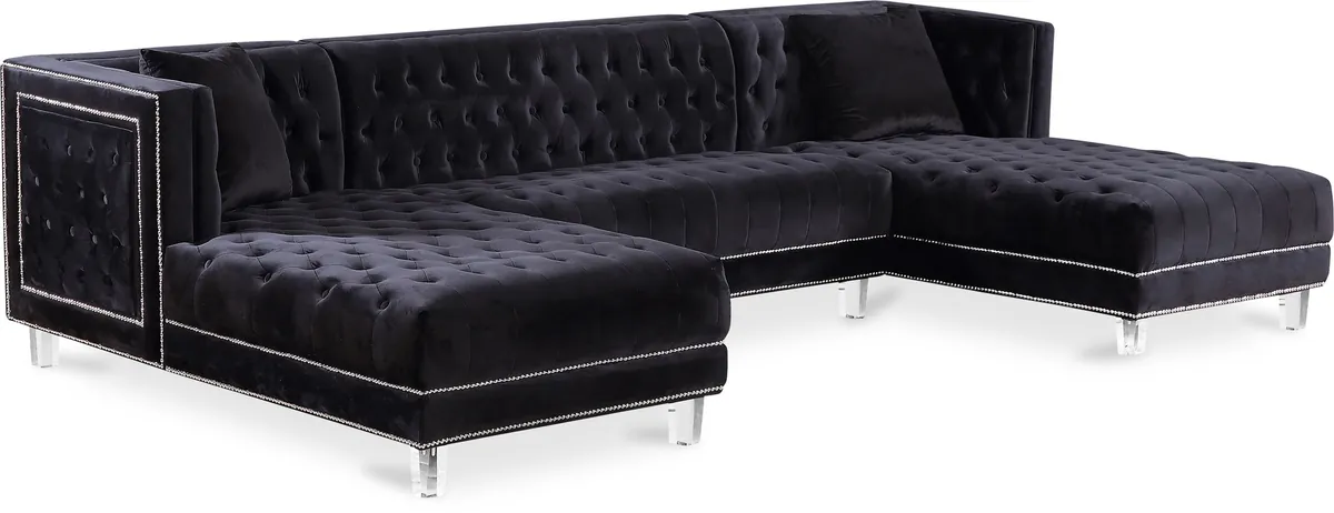 Moda - 3 Piece Sectional - Black
