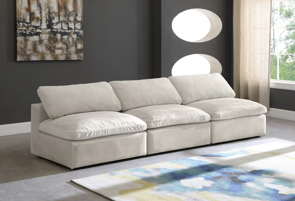 Cozy - Modular 3 Seat Armless Sofa - Beige - View 2