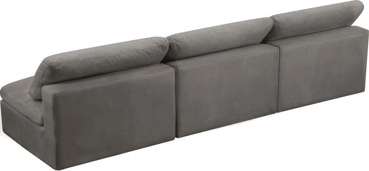 Cozy - Modular 3 Seat Armless Sofa - Gray