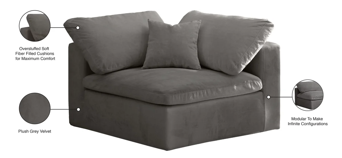 Cozy - Corner Chair - Gray