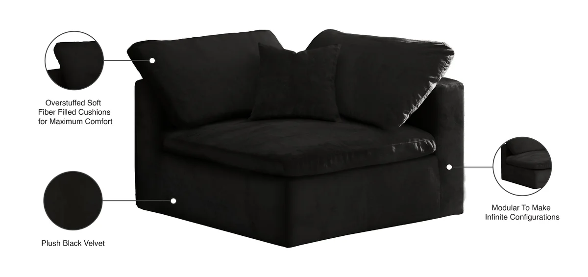Cozy - Corner Chair - Black