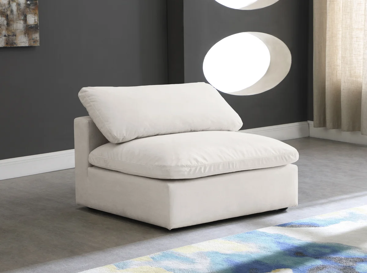 Cozy - Armless Chair - Beige - View 2