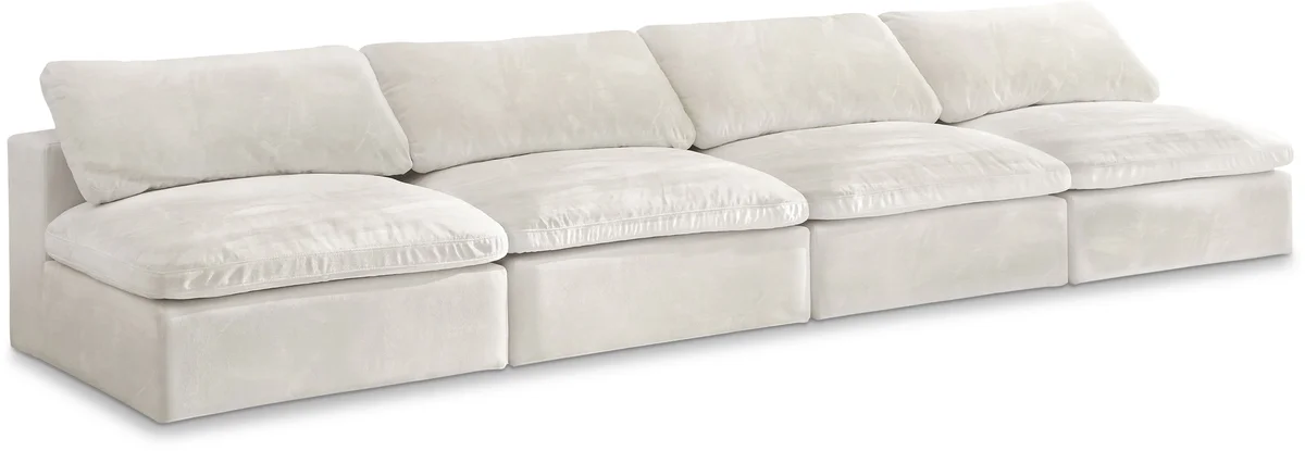 Cozy - Modular 4 Seat Armless Sofa - Beige