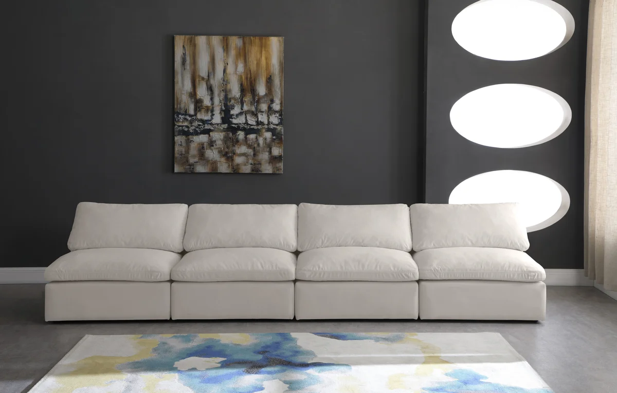 Cozy - Modular 4 Seat Armless Sofa - Beige