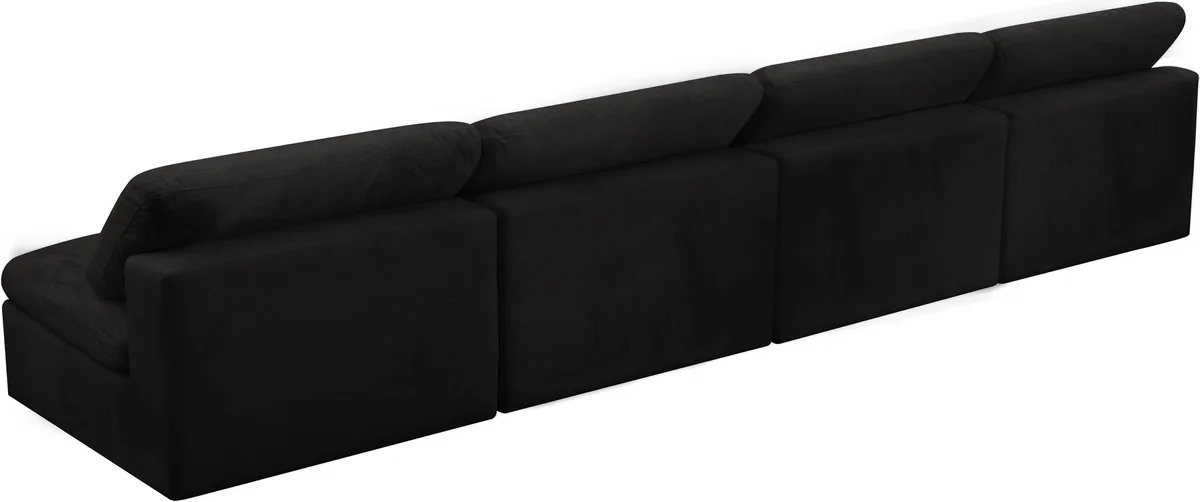 Cozy - Modular 4 Seat Armless Sofa - Black