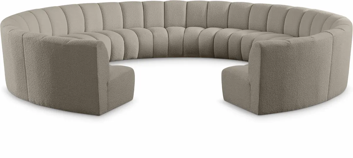 Infinity - 11 Piece Modular Sectional - Light Brown