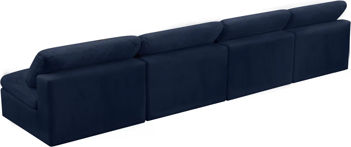 Cozy - Modular 4 Seat Armless Sofa - Navy