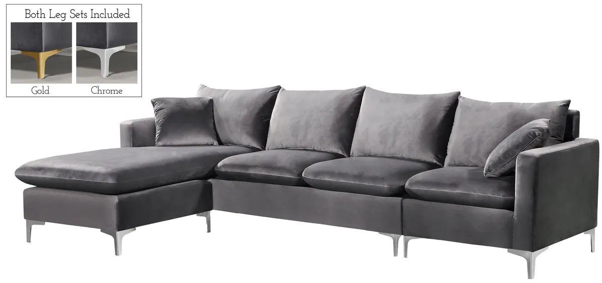 Naomi - 2 Piece. Reversible Sectional - Gray - View 2