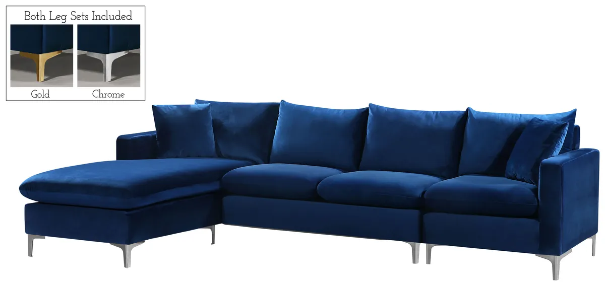Naomi - 2 Piece. Reversible Sectional - Navy - View 2