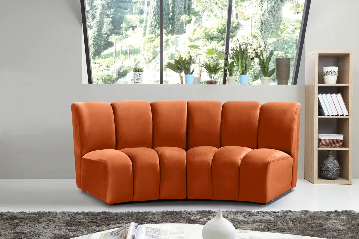 Infinity - 2 Piece Modular Sectional - Cognac - View 2