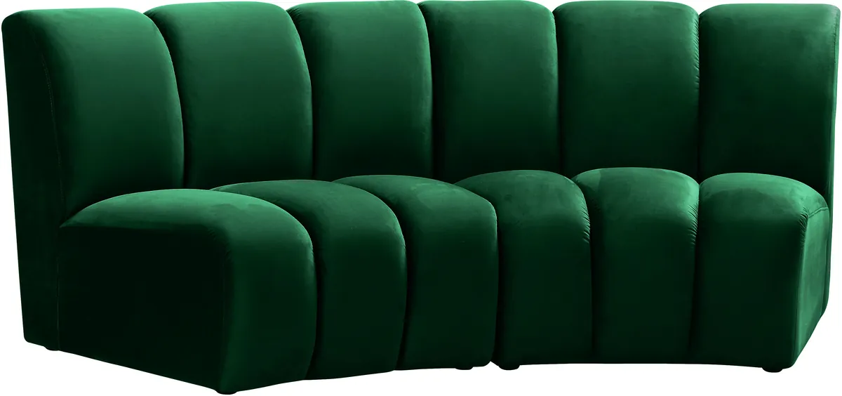 Infinity - 2 Piece Modular Sectional - Fabric - Green