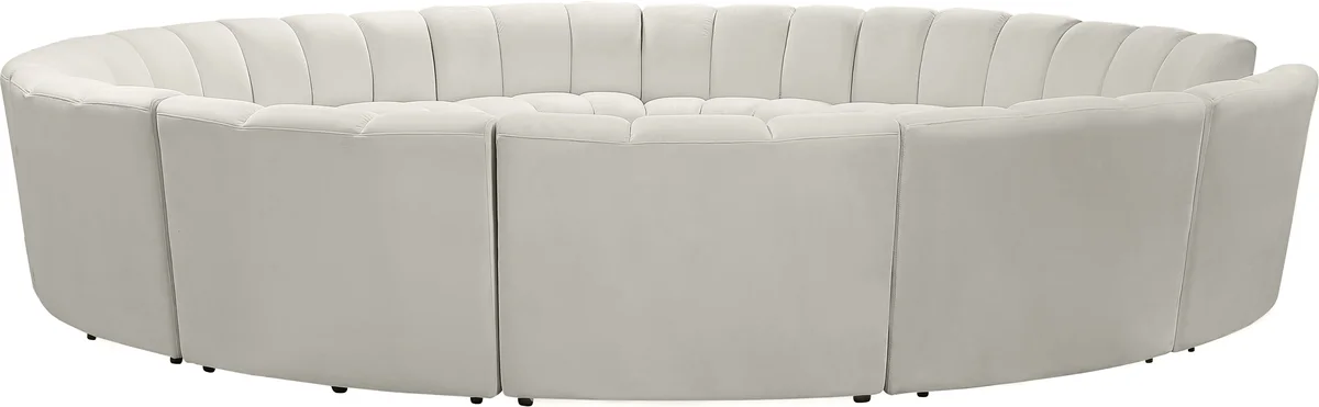 Infinity - 12 Piece Modular Sectional - Fabric - Cream