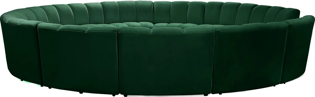 Infinity - 12 Piece Modular Sectional - Fabric - Green