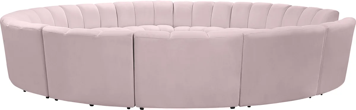Infinity - 12 Piece Modular Sectional - Pink