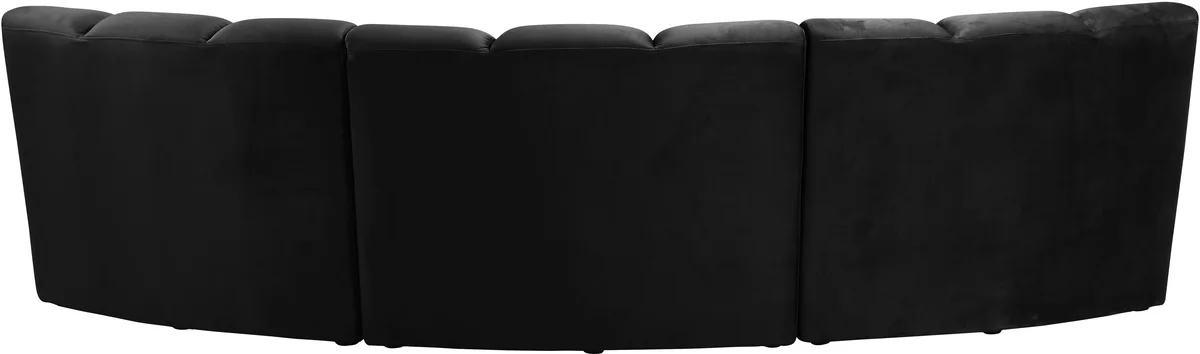 Infinity - 3 Piece Modular Sectional - Fabric - Black