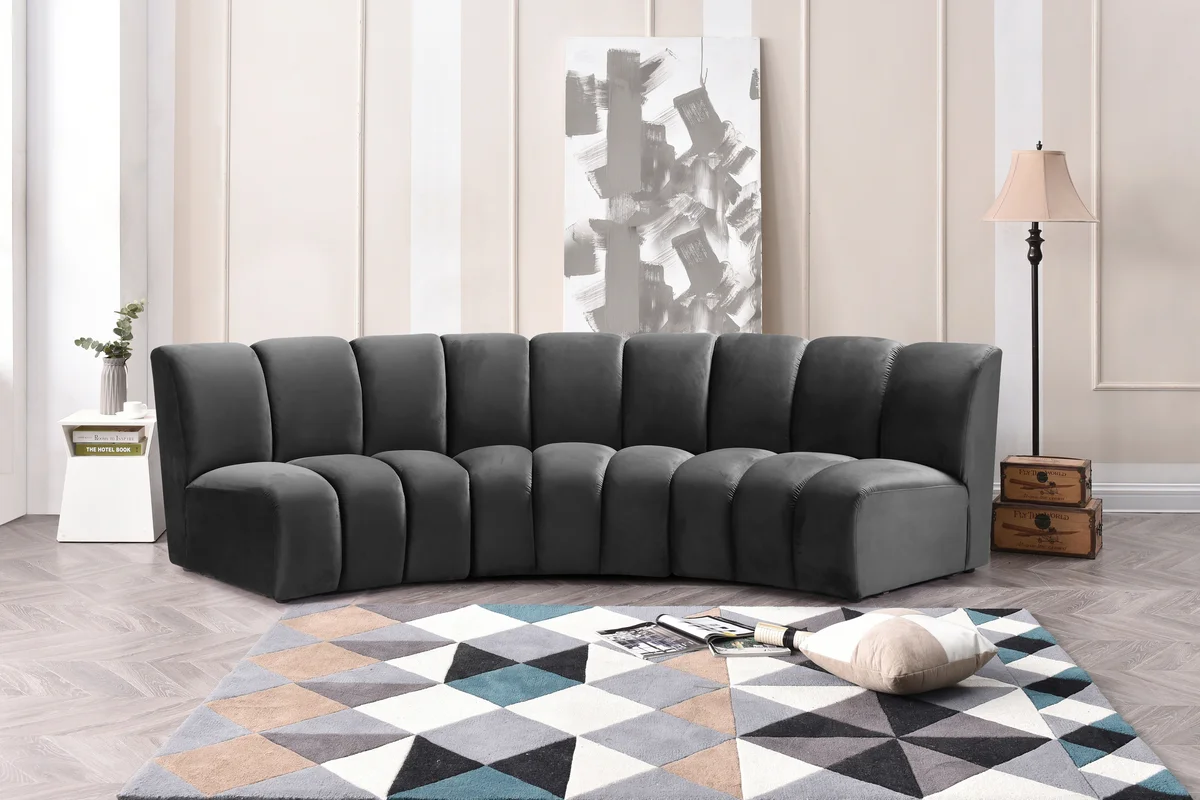 Infinity - 3 Piece Modular Sectional - Gray - View 2