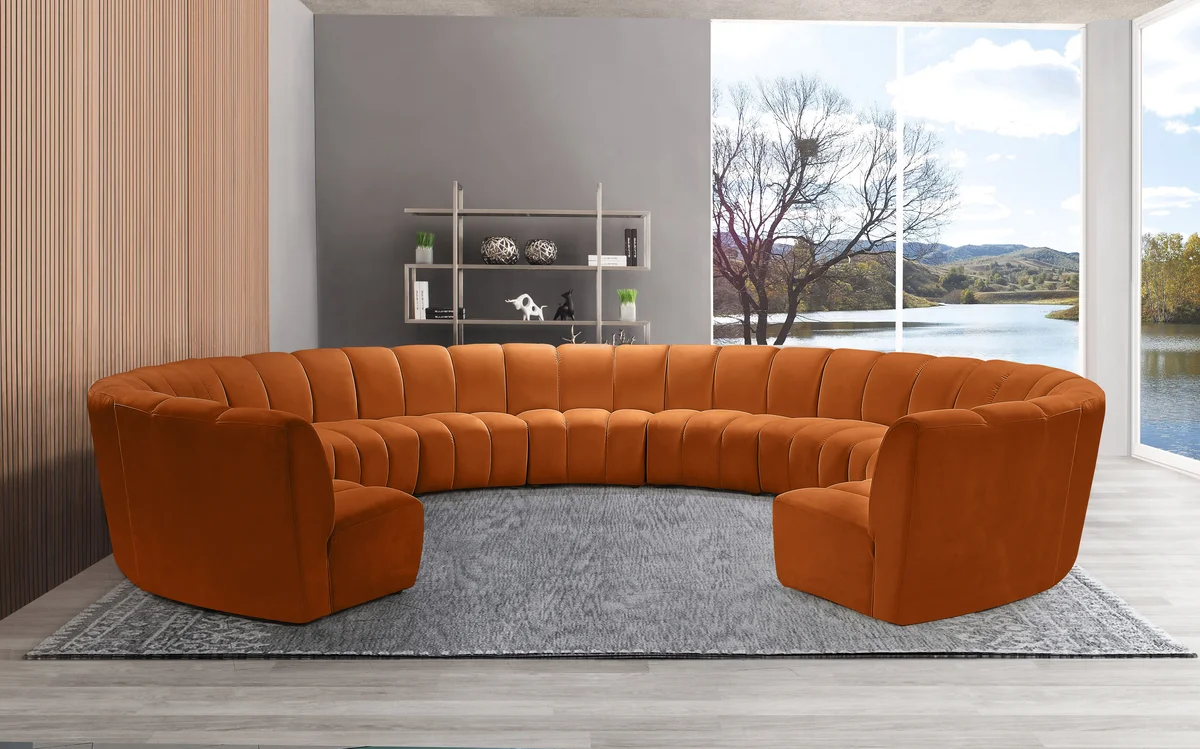Infinity - 11 Piece Modular Sectional - Cognac - View 2