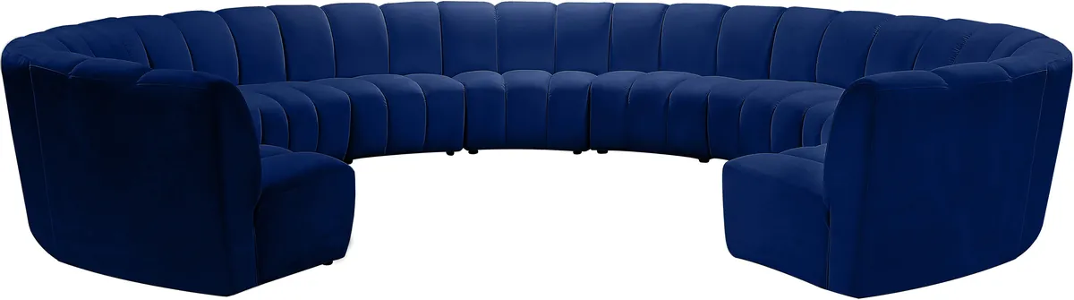 Infinity - 11 Piece Modular Sectional - Navy