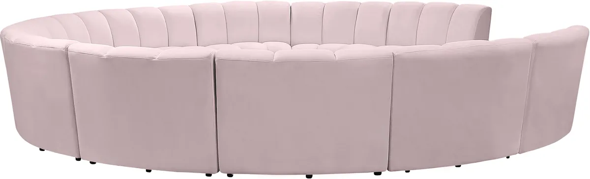 Infinity - 11 Piece Modular Sectional - Pink