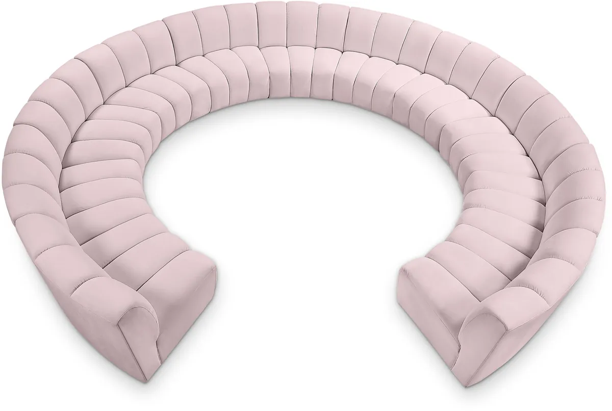 Infinity - 11 Piece Modular Sectional - Pink