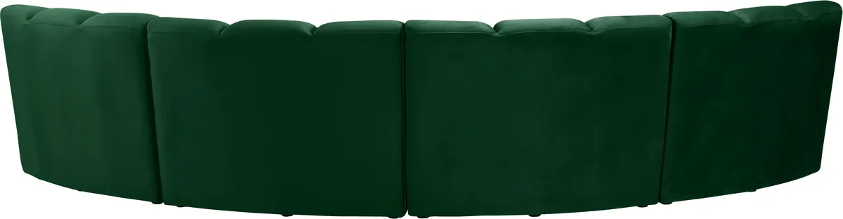 Infinity - 4 Piece Modular Sectional - Fabric - Green